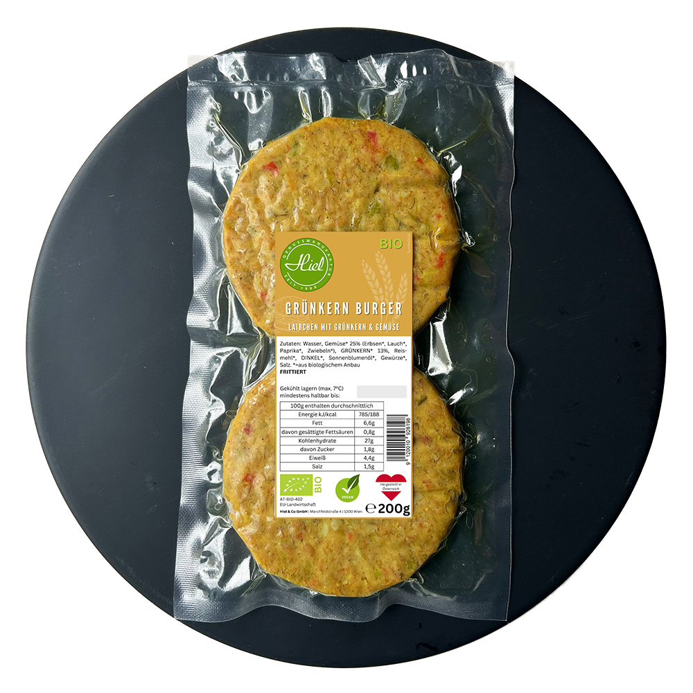 Grünkern-Gemüse Burger 2x100g